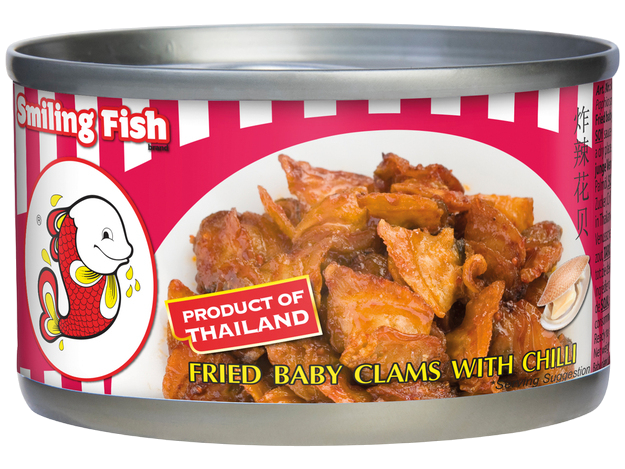 Fried Baby Clams with Chilli Smiling Fish