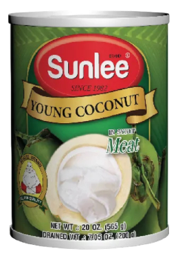 Sunlee Young coconut Meat in Syrup  565g