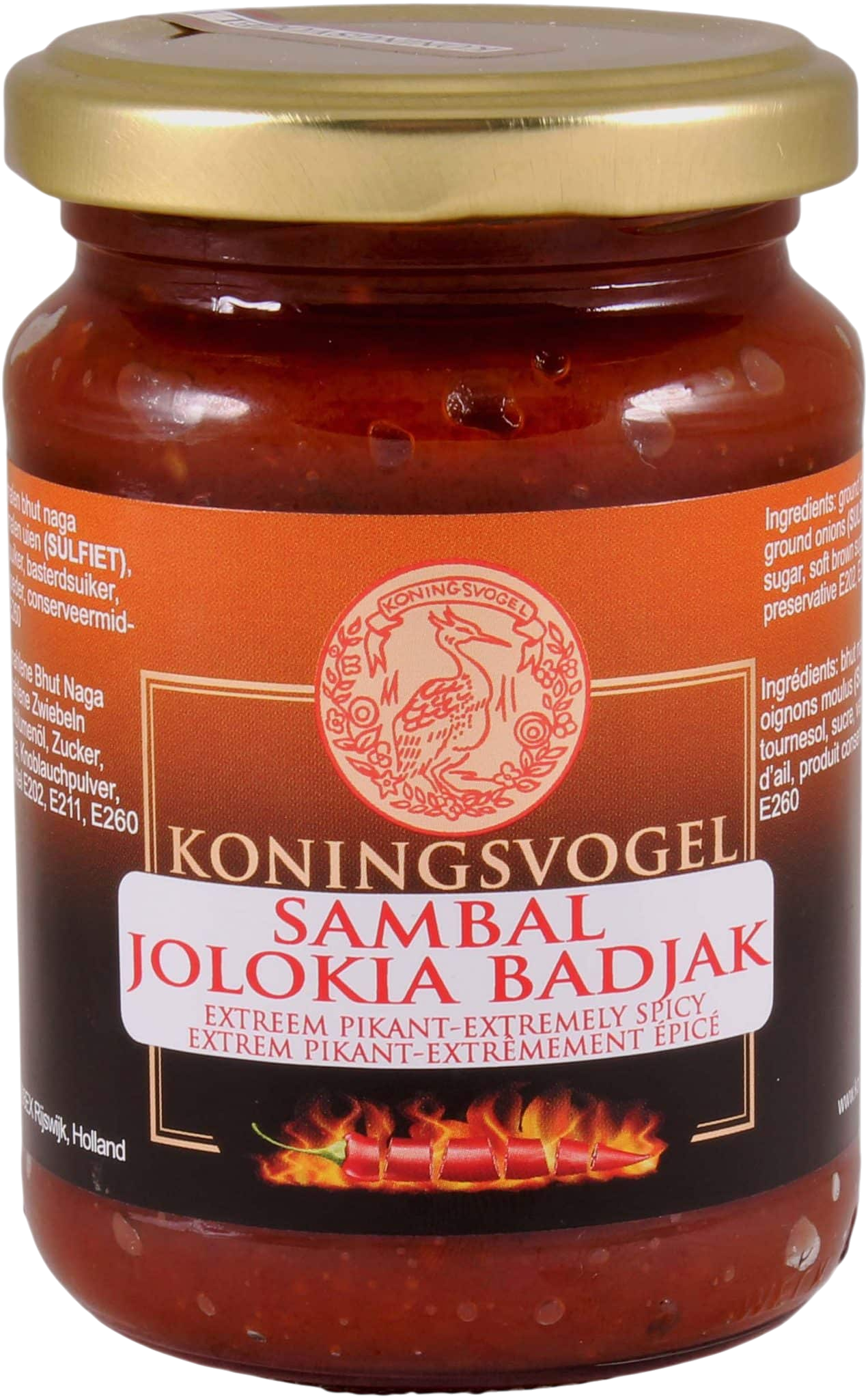 Koningsvogel sambal Jolokia Badjak 200g
