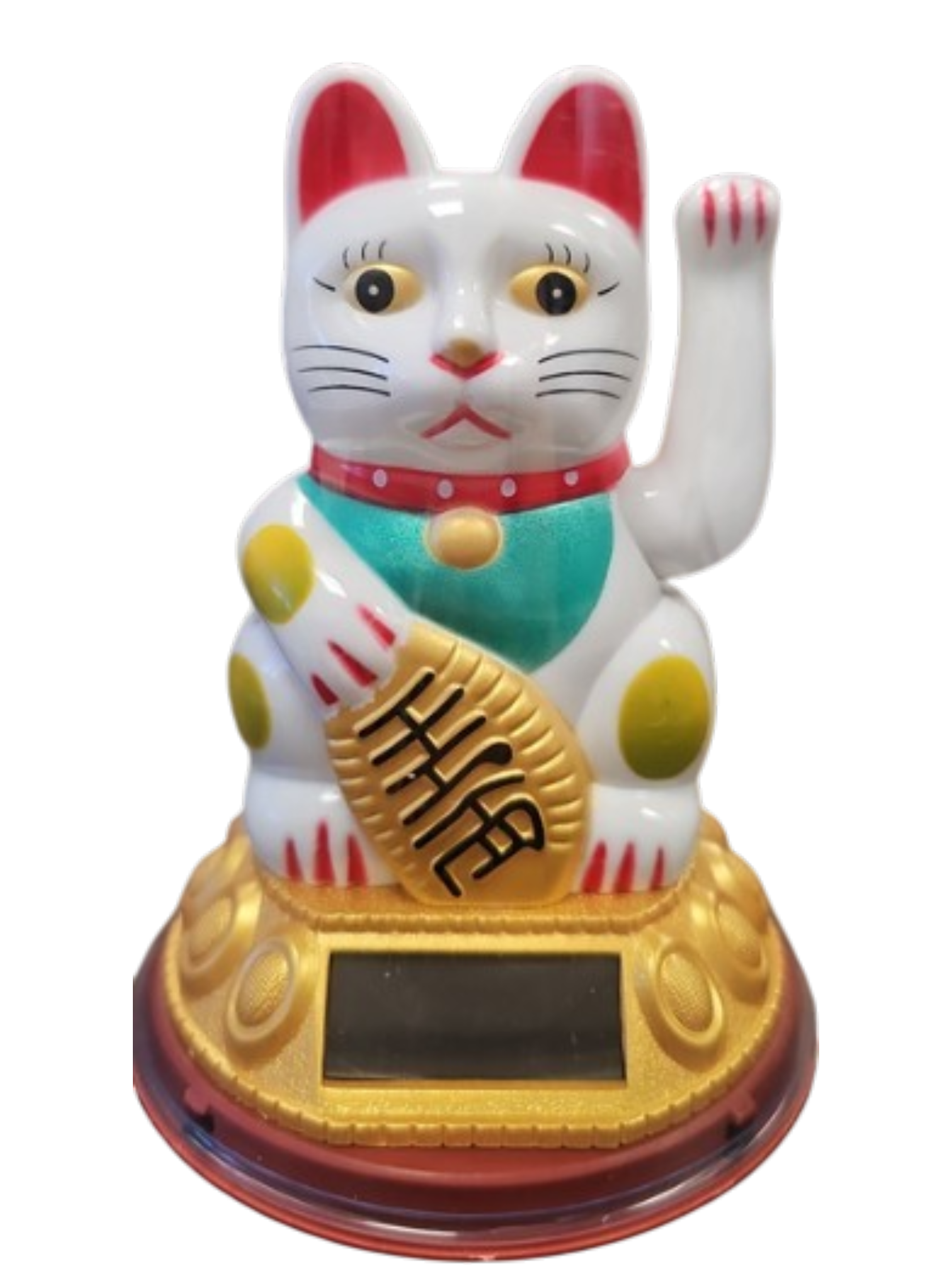 Fortune Cat Solar White 8.75cm