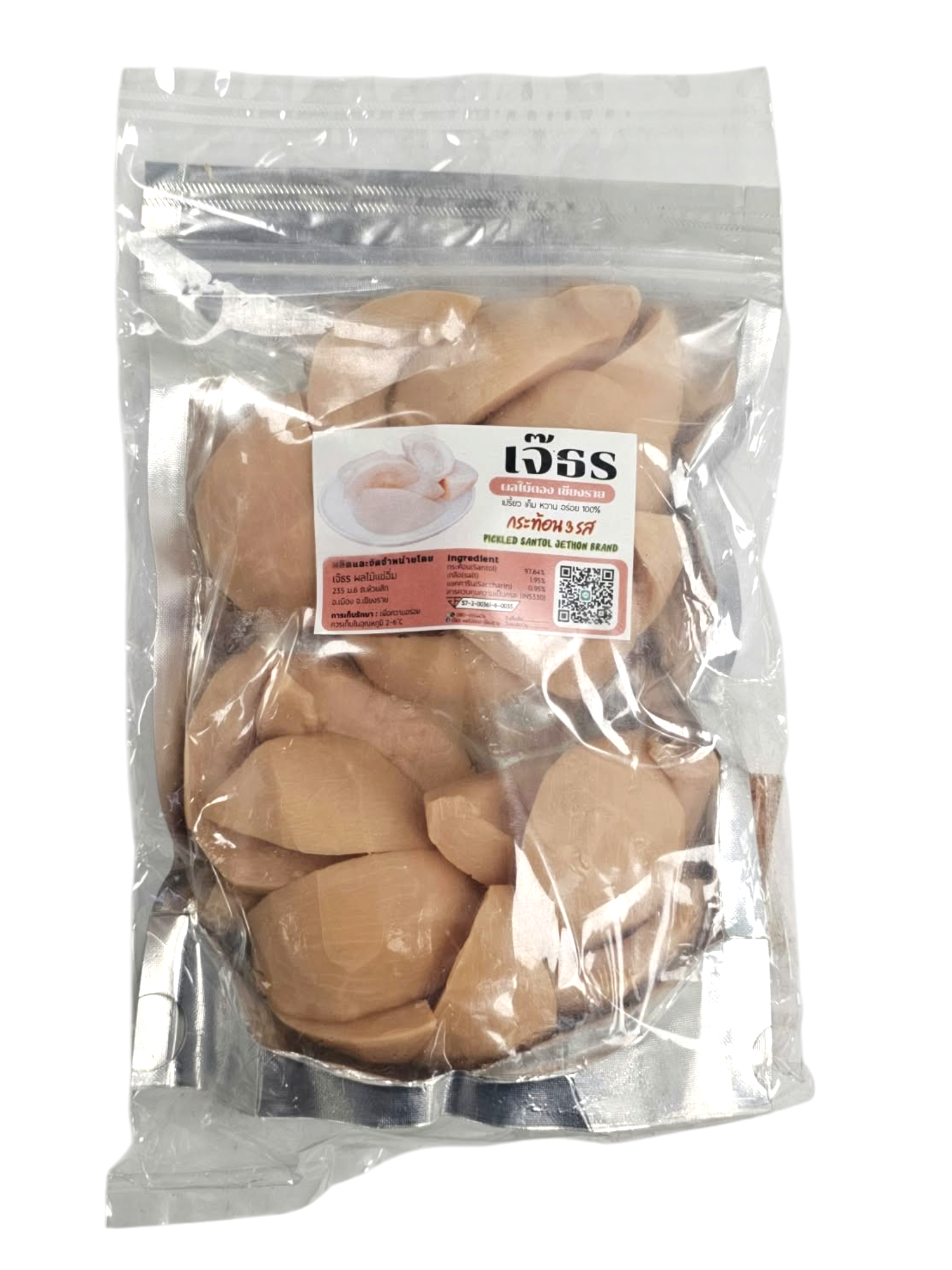 Preserved santol Je Thon 500g กระท้อนดอง 3 รส เจ้ธร